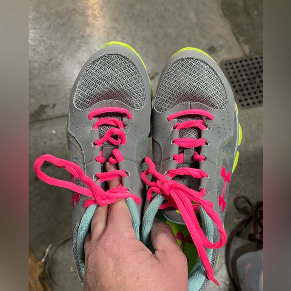 Under Armour Women's Micro G Assert Shoes 8.5 Gray Blue Pink - Picture 4 of 5